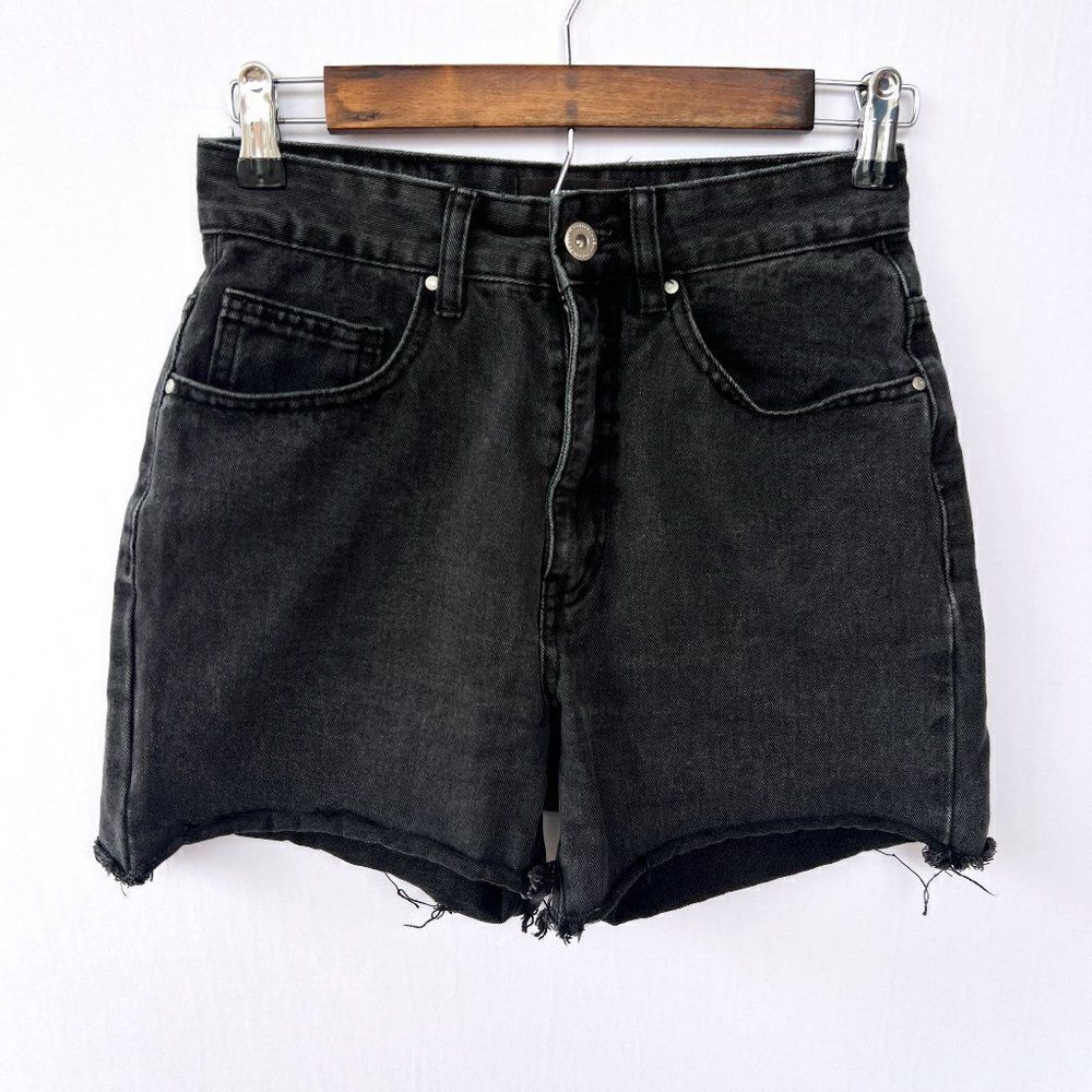 COTTON ON  Washed Black Cutoff Denim Jean 100% Cotton Shorts Size 2